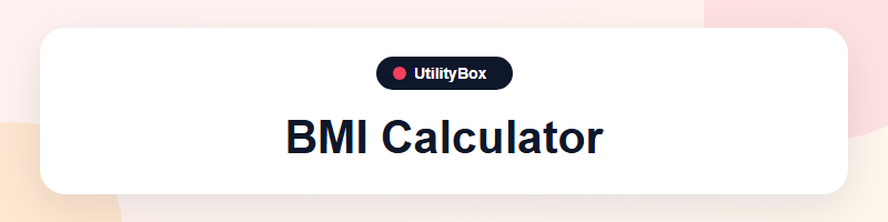 UtilityBox BMI Calculator