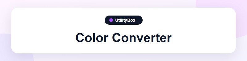 UtilityBox Color Converter