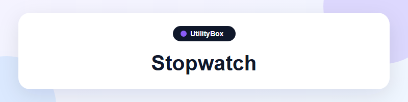 UtilityBox Stopwatch