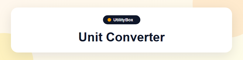 UtilityBox Unit Converter